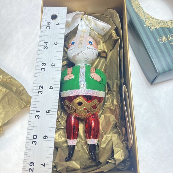 Waterford Glass Limited Ed Christmas Ornament 'In For The Night Santa' w/ Box - Picture 9 of 10
